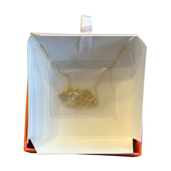 NWB 925 Sterling Silver Argento Vivo Horseshoe w/ CZ Stones 16+2" Gold Necklace - Picture 4 of 4